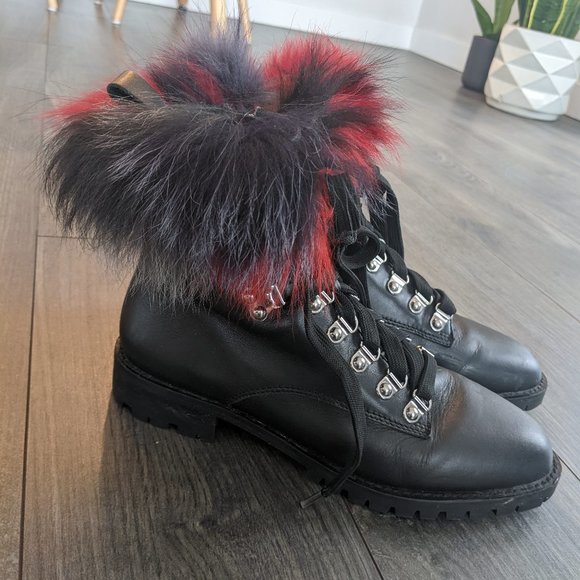 Rebecca Minkoff Fox Fur Boots - Picture 1 of 4